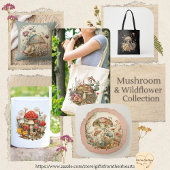 Kerngehäuse Mushroom & Floral Totbeutel Tragetasche