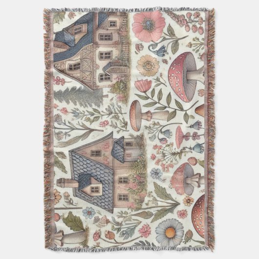 Kerngehäuse Pilz- und Blumenmuster Decke (Vorderseite Vertikal)