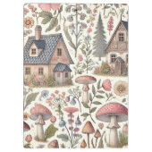 Kerngehäuse Pilz- und Blumenmuster Klemmbrett (Rückseite)