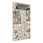 Kerngehäuse Pilz- und Blumenmuster Mini Klemmbrett (Schrägansicht)