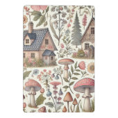 Kerngehäuse Pilz- und Blumenmuster Mini Klemmbrett (Rückseite)