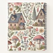 Kerngehäuse Pilz- und Blumenmuster Notizblock (Rückseite)