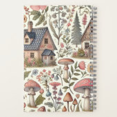 Kerngehäuse Pilz- und Blumenmuster Notizblock (Rückseite)