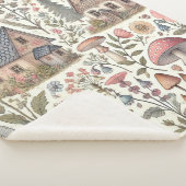 Kerngehäuse Pilz- und Blumenmuster Sherpadecke (3/4)