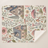 Kerngehäuse Pilz- und Blumenmuster Sherpadecke (Vorderseite (Horizontal))