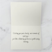 Kerngeschäft Vogelhaus mit Blumengarten Karte (Innenseite)