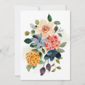 Kernhochzeit | Rustikaler Blumengarten Einladung (Rückseite)