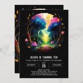 Kernholzmagie Geburtstag Einladung (Vorne/Hinten)