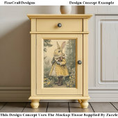 Kernkaninchen, Blume, Gelbe CK5-Decoupage Seidenpapier