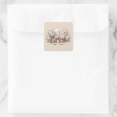 Kernkraft Erblüht Quadratischer Aufkleber (Tasche)