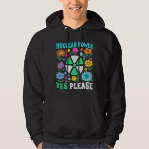 Kernkraft Ja Bitte Saubere Energie Blumen Hoodie