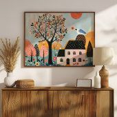 Kernlandschaft Whimsikisches Kinderzimmer Kunst, D Poster
