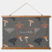 Kernmotte-Schmetterling Personalisiert Wandteppich Mit Holzrahmen (Vorne)