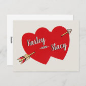 Kernname Vintag Valentine Feiertagskarte (Vorne/Hinten)