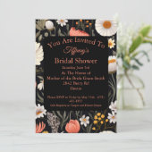 Kernnetz-Wildblume-Brautparty Einladung (Stehend Vorderseite)