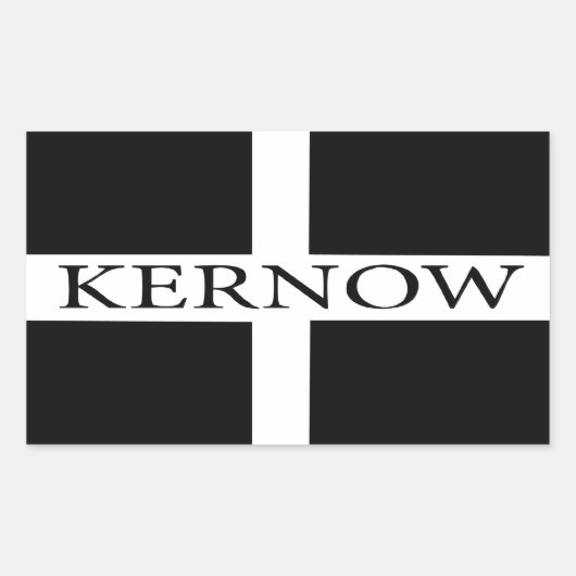 Kernow (Cornwall)-Flagge Rechteckiger Aufkleber (Vorderseite)