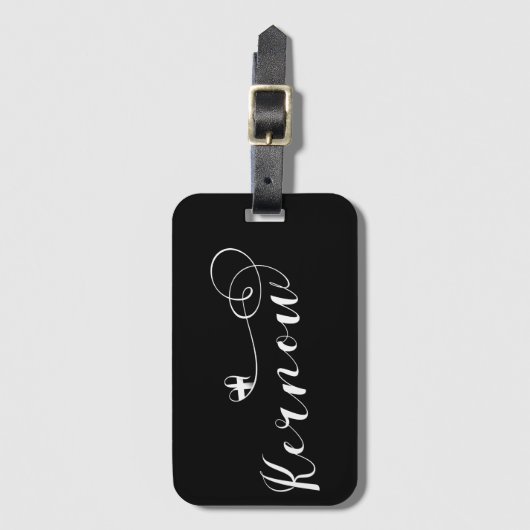 Kernow Flag in Herz, Kornisch, Cornwall Gepäckanhänger (Vorderseite Vertikal)