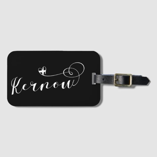 Kernow Flag in Herz, Kornisch, Cornwall Gepäckanhänger (Vorderseite (Horizontal))