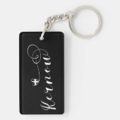 Kernow Flag in Herz, Kornisch, Cornwall Schlüsselanhänger (Rückseite)