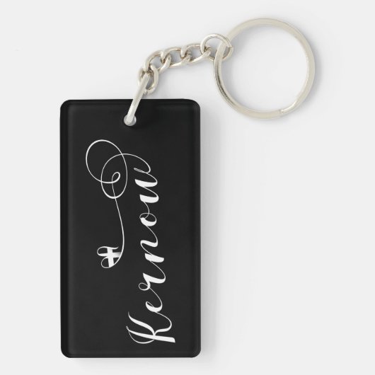 Kernow Flag in Herz, Kornisch, Cornwall Schlüsselanhänger (Rückseite)