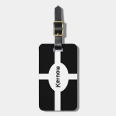 Kernow kornische Flagge Gepäckanhänger (Vorderseite vertikal)