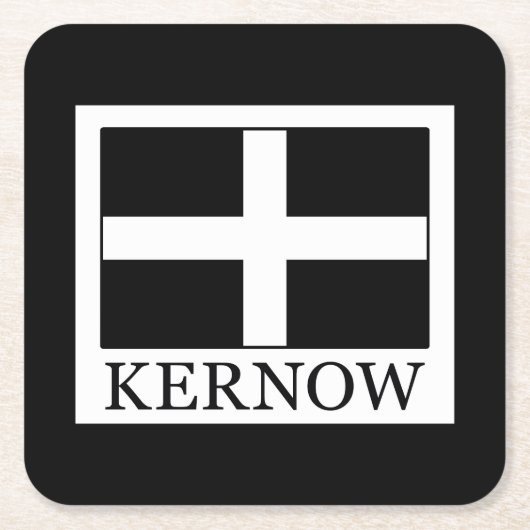 Kernow Rechteckiger Pappuntersetzer (Vorderseite)
