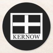 Kernow Runder Pappuntersetzer (Vorderseite)