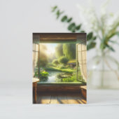 Kernpunkt: Blick auf einen Friedlichen Teich Postkarte (Stehend Vorderseite)