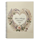 Kernpunkt "Blumenherz & Wilde Pilze" Notebo Notizblock (Vorderseite)