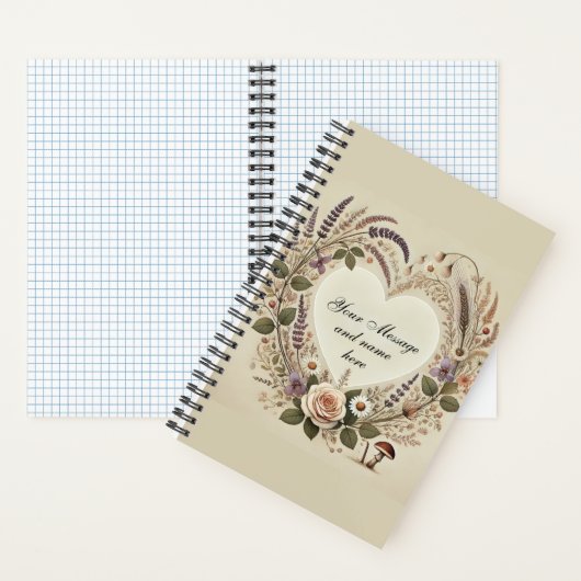 Kernpunkt "Blumenherz & Wilde Pilze" Spirale Notizblock (Innen)