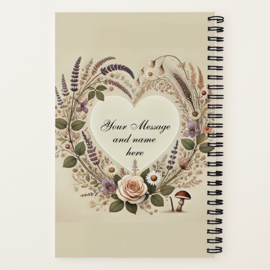 Kernpunkt "Blumenherz & Wilde Pilze" Spirale Notizblock (Rückseite)