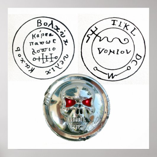 KERNSKULL UND ANTIQUE PIRATEN TREASURE KARTE POSTER (Vorne)