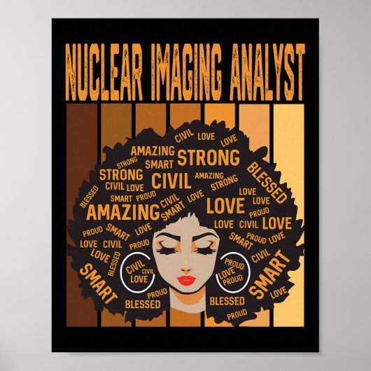 Kernspinanalytiker Mächtiger Schwarzer Geschichtsm Poster (Vorne)