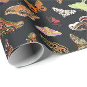Kernstück dunkle Moth-Komponente Geschenkpapier (Rolleneckpunkt)