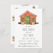Kernstück Hütte Shed Garden Brautparty Einladung (Vorne/Hinten)
