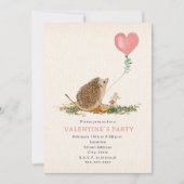 Kernstück Igel Pilze Valentinisches Party Einladung (Vorderseite)