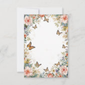 Kernstück Wildblume Butterfly Save the Date (Rückseite)