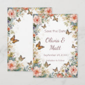 Kernstück Wildblume Butterfly Save the Date (Vorne/Hinten)