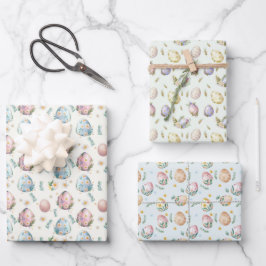 Kernthema Ästhetische Vintage Ostergeschichte Geschenkpapier Set