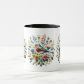 Kernvögel und Blume Tasse (Zentrum)