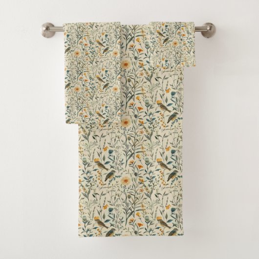 Kernvögel und Wildblumen Badhandtuch Set (Insitu)