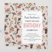 Kernvorlage "Herbst-Mushroom" Einladung (Vorne/Hinten)