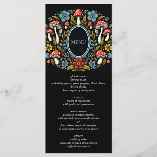 Kernwald Menükarte (Vorderseite)