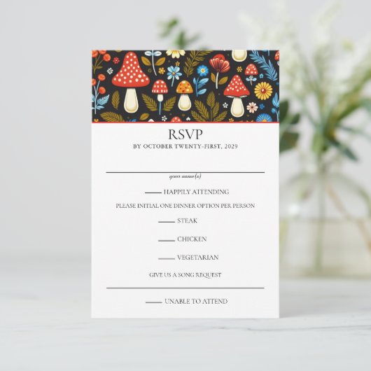 Kernwald RSVP Karte (Stehend Vorderseite)