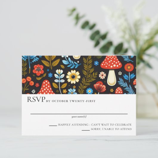 Kernwald RSVP Karte (Stehend Vorderseite)