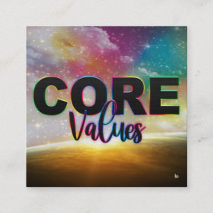 Kernwerte Empower Cards Quadratische Visitenkarte