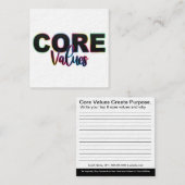 Kernwerte Empower Cards Quadratische Visitenkarte (Vorne/Hinten)