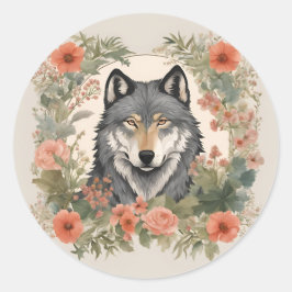 KernWolf Runder Aufkleber