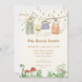 Kernwolkenholz-Mushrooms Baby Einladung (Vorderseite)