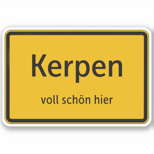 Kerpen Aufkleber Sticker Autoaufkleber (Vorderseite)